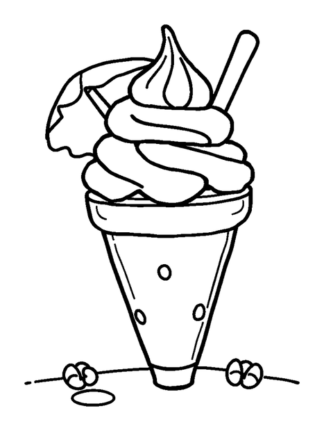 Summer Ice Cream colouring page — free printable for kids