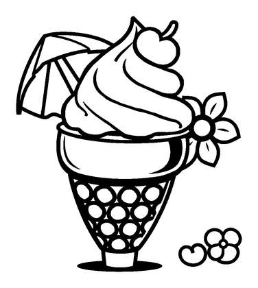Summer Ice Cream Colouring Page (Kids, Standard)