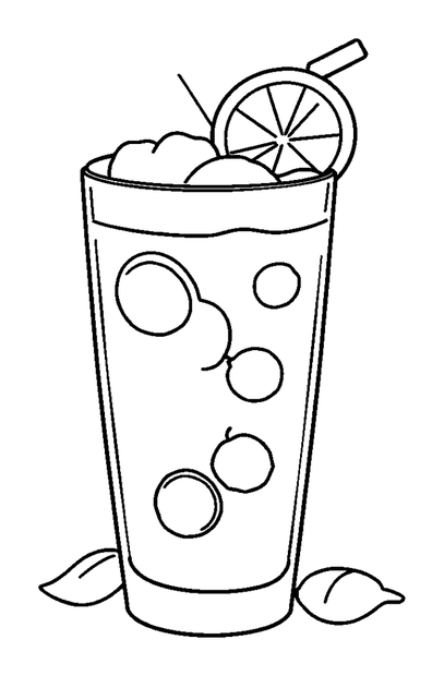 Summer Lemonade colouring page — free printable for toddlers