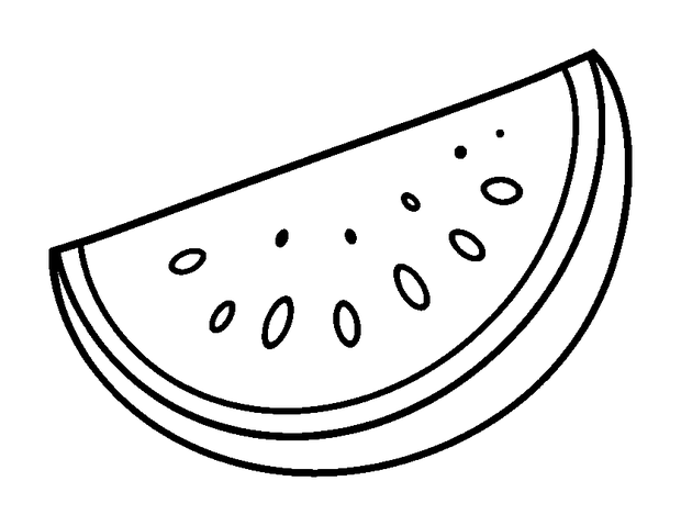 Summer Watermelon Slice colouring page — free printable for kids