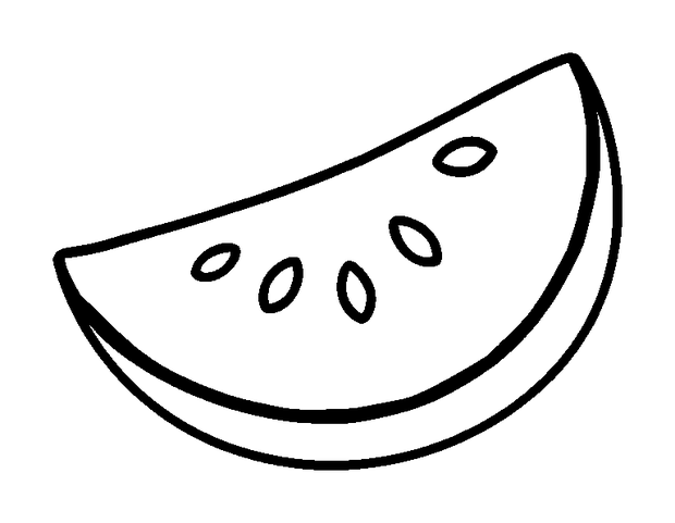 Summer Watermelon Slice colouring page — free printable for kids