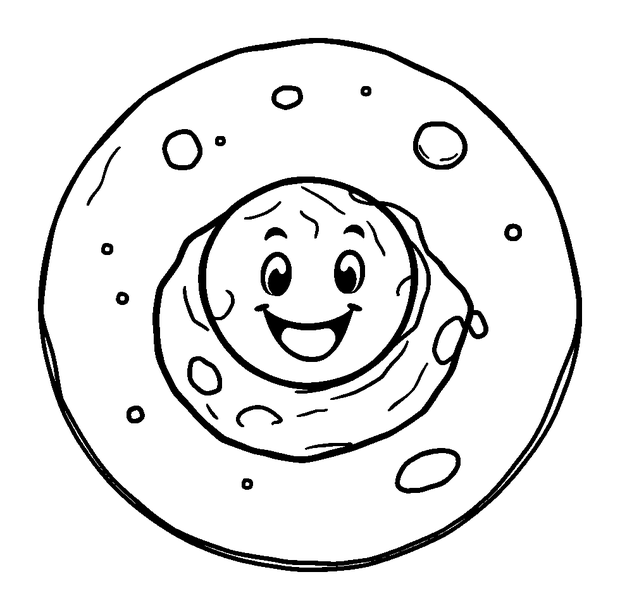 Asteroid Belt colouring page — free printable for kids