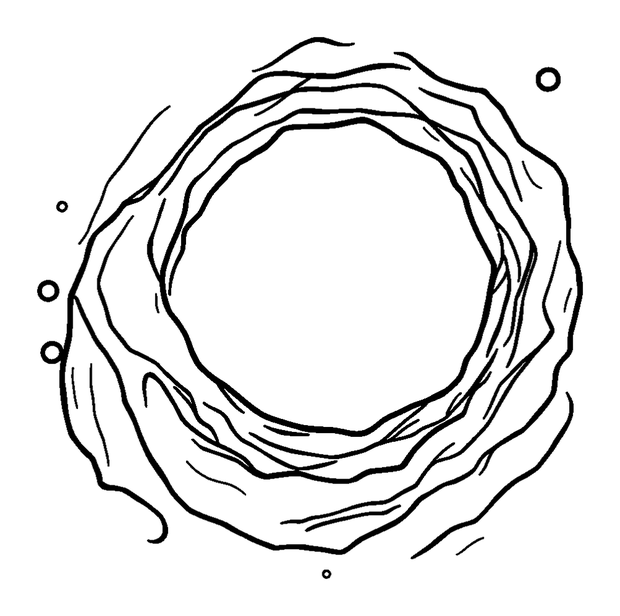 Black Hole colouring page — free printable for toddlers