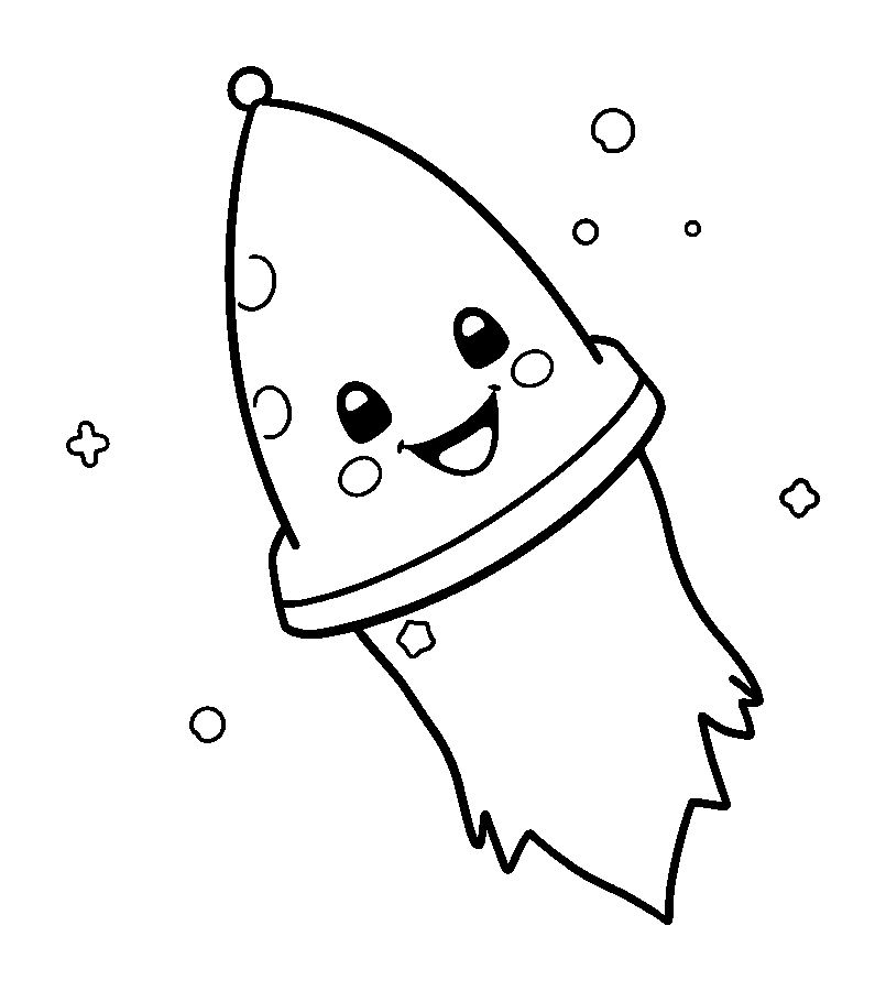 Comet colouring page — free printable for toddlers