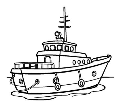 Docking Port Colouring Page (Kids, Bold & Easy)