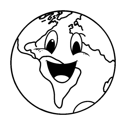 Earth Colouring Page (Kids, Bold & Easy)