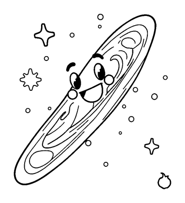 Galaxy Colouring Page (Kids, Bold & Easy)