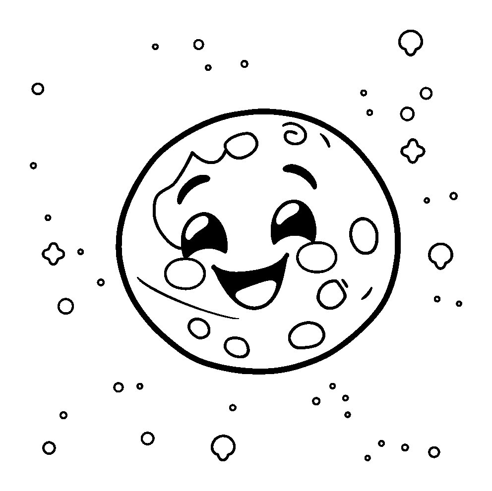 Galaxy colouring page — free printable for kids