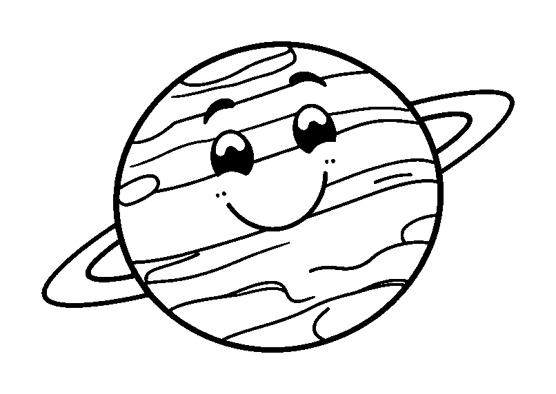 Jupiter colouring page — free printable for toddlers
