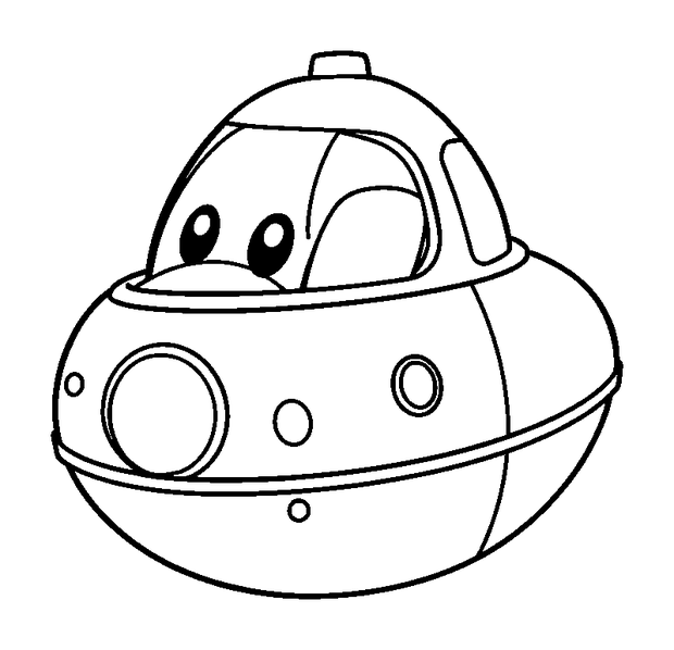 Landing Capsule colouring page — free printable for toddlers