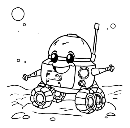 Lunar Lander Colouring Page (Kids, Standard)