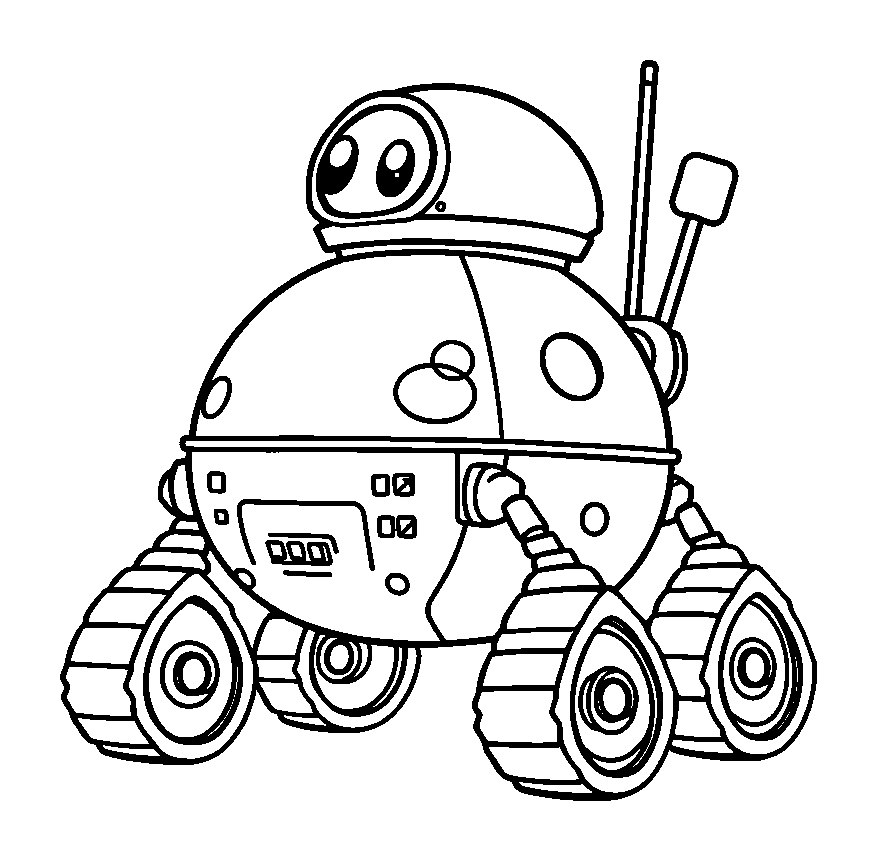 Lunar Lander colouring page — free printable for toddlers