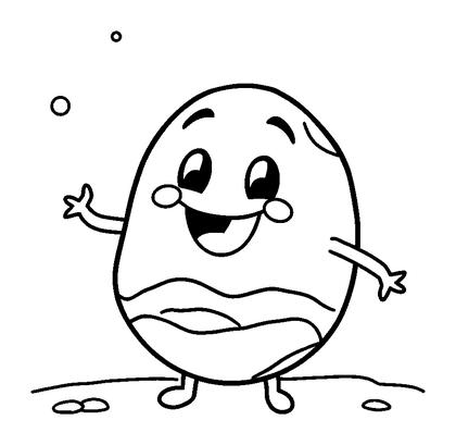 Mars Colouring Page (Toddler, Bold & Easy)