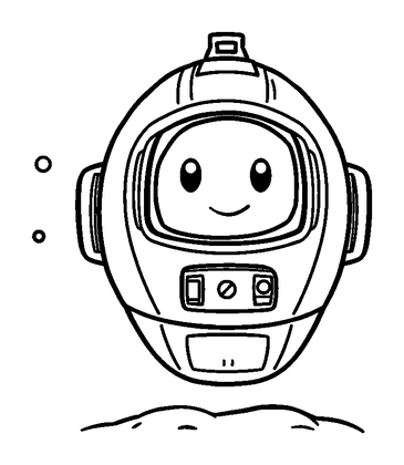 Mission Control Colouring Page (Kids, Standard)