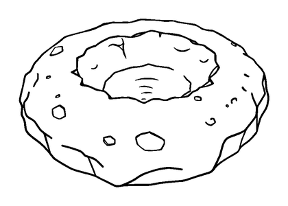 Moon Crater Colouring Page (Toddler, Bold & Easy)