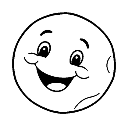 Moon Colouring Page (Kids, Standard)