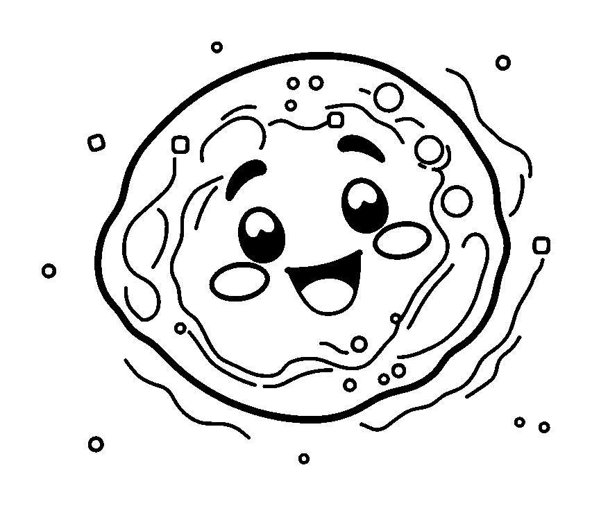 Nebula colouring page — free printable for kids