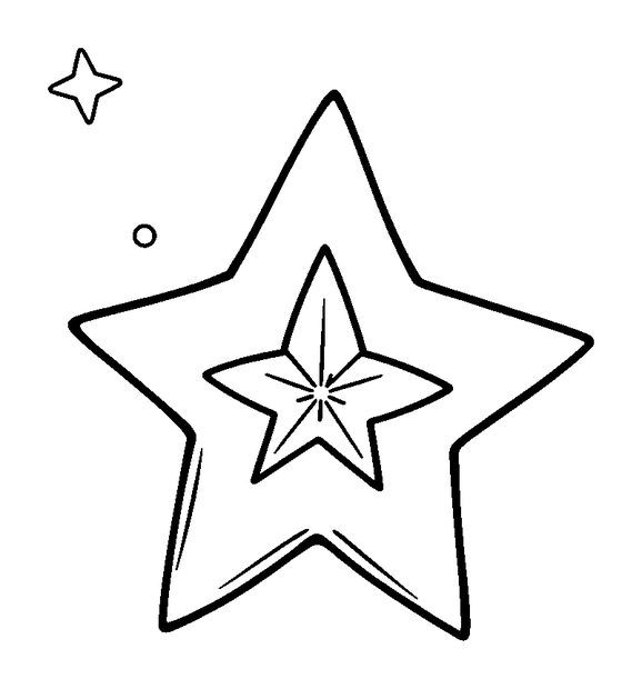 North Star colouring page — free printable for kids