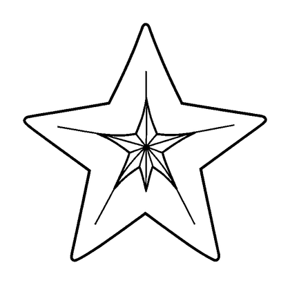 North Star Colouring Page (Kids, Standard)
