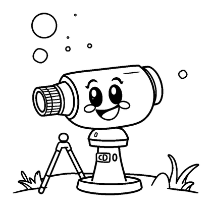 Observatory Colouring Page (Kids, Standard)