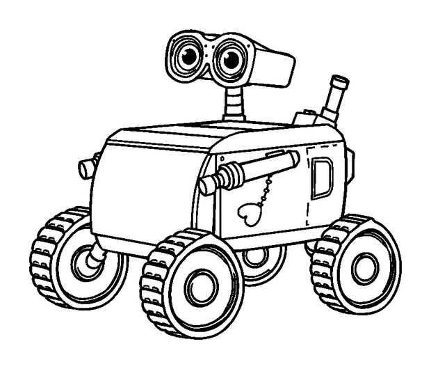 Planet Rover colouring page — free printable for toddlers