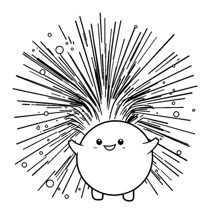 Pulsar Burst Colouring Page (Toddler, Bold & Easy)