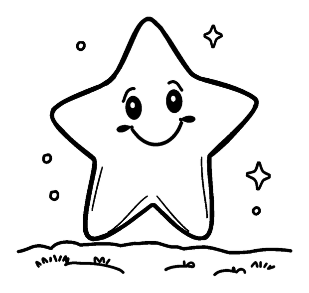 Red Giant Star colouring page — free printable for toddlers