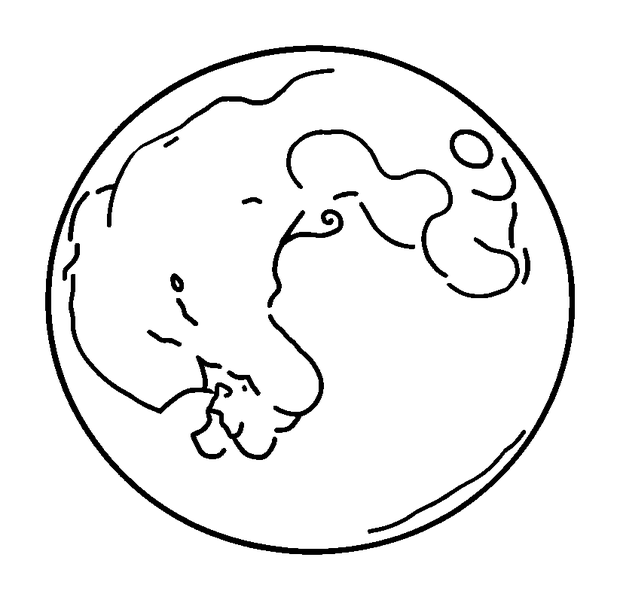 Ringed Moon colouring page — free printable for toddlers