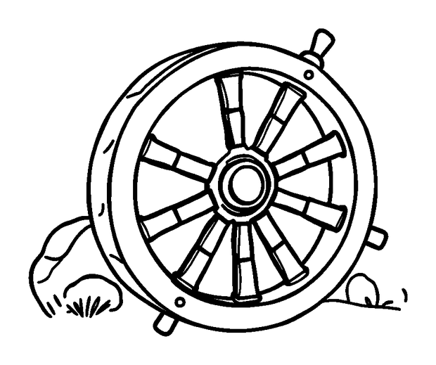 Rover Wheel colouring page — free printable for kids