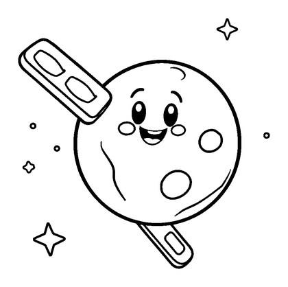 Satellite Colouring Page (Toddler, Bold & Easy)