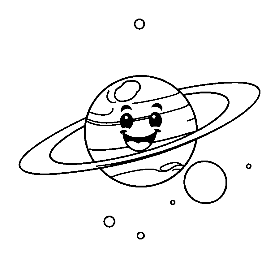 Solar System colouring page — free printable for kids