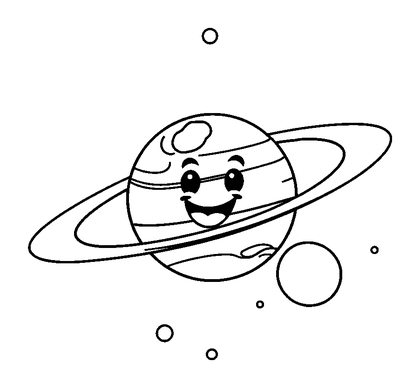 Solar System Colouring Page (Kids, Bold & Easy)