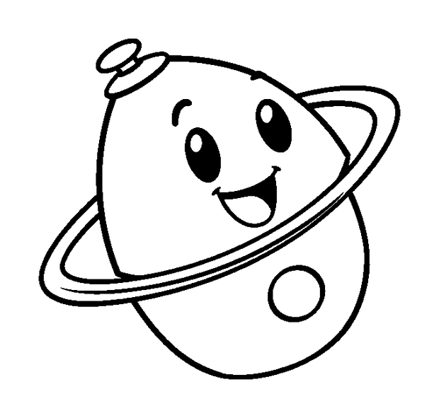 Space Probe colouring page — free printable for toddlers