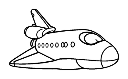 Space Shuttle Colouring Page (Kids, Bold & Easy)