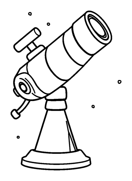 Space Telescope colouring page — free printable for kids