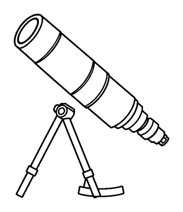 Space Telescope Colouring Page (Kids, Standard)