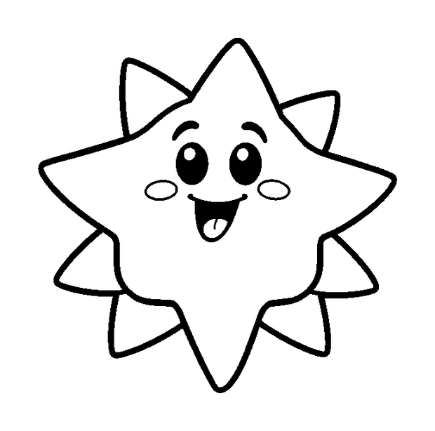 Star Cluster colouring page — free printable for kids