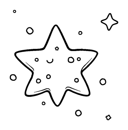 Star Map Colouring Page (Kids, Bold & Easy)