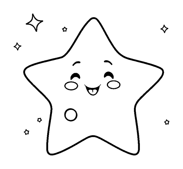 Star Map colouring page — free printable for toddlers