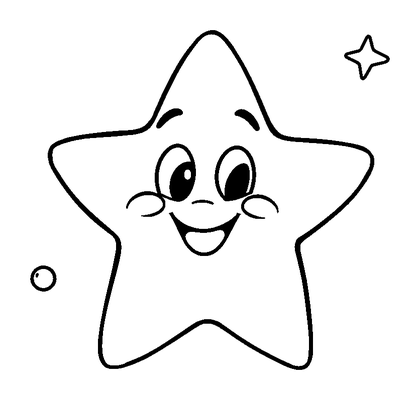 Star Colouring Page (Kids, Bold & Easy)