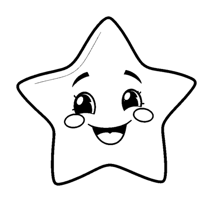 Star Colouring Page (Kids, Standard)