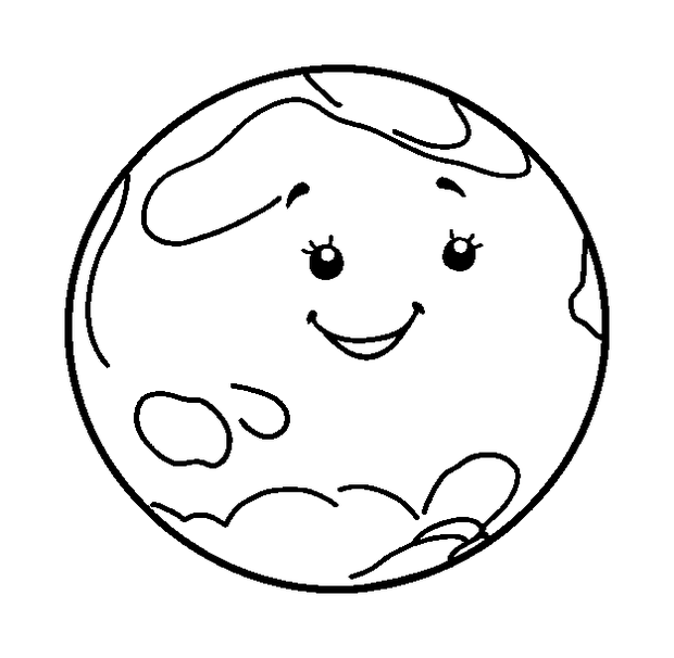 Venus colouring page — free printable for toddlers
