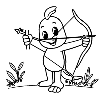 Archery Colouring Page (Kids, Standard)
