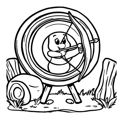 Archery Colouring Page (Kids, Standard)