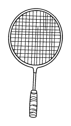 Badminton Colouring Page (Toddler, Bold & Easy)