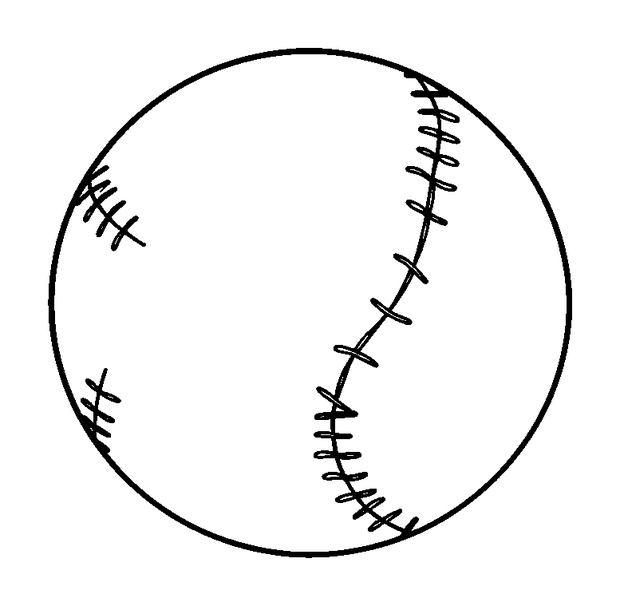 Baseball colouring page — free printable for kids