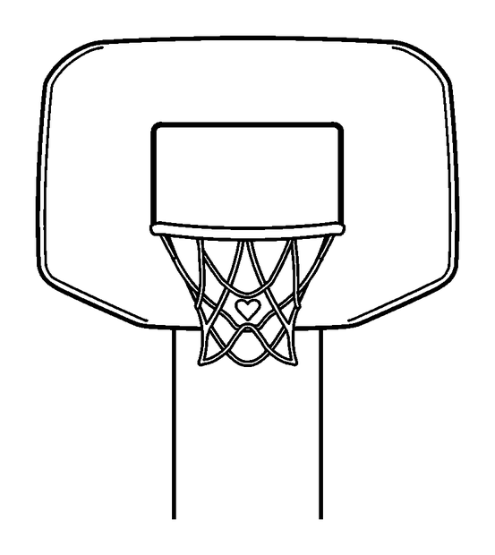Basketball Hoop colouring page — free printable for toddlers