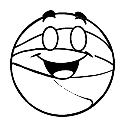 Basketball Colouring Page (Kids, Bold & Easy)