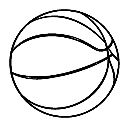 Basketball Colouring Page (Kids, Bold & Easy)