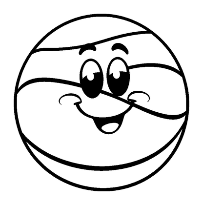 Basketball Colouring Page (Kids, Standard)
